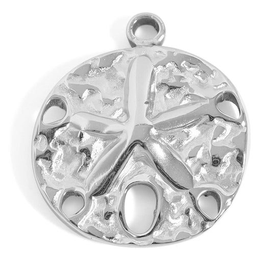Stainless steel Sand dollar necklace