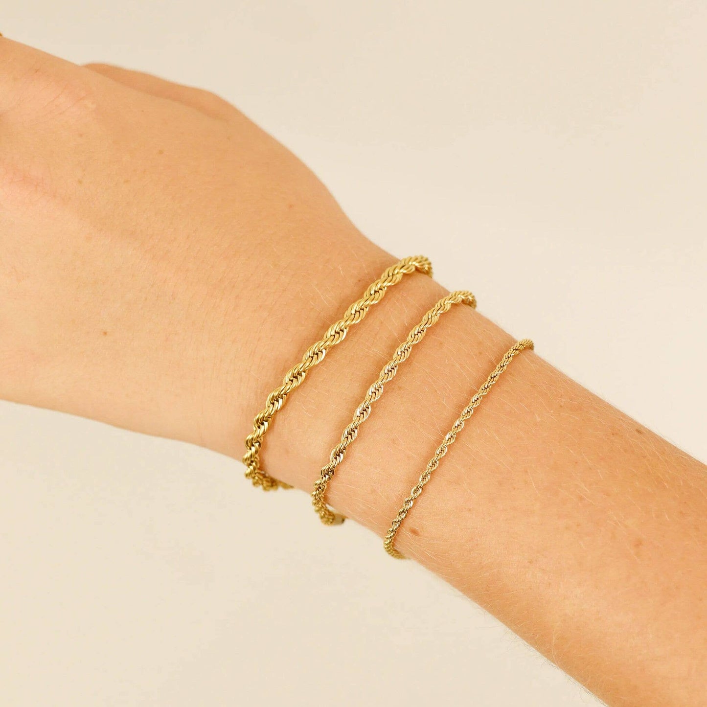 Rope Chain Bracelet / Anklet - Gold, Silver, Black