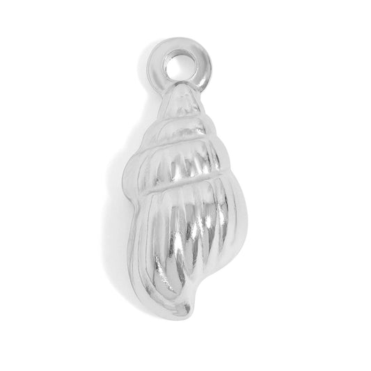 Stainless steel Whelk shell necklace