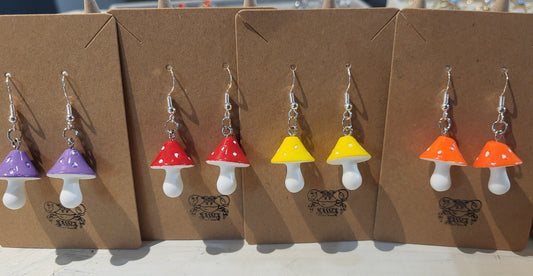 Fun earrings w /silver plate hook