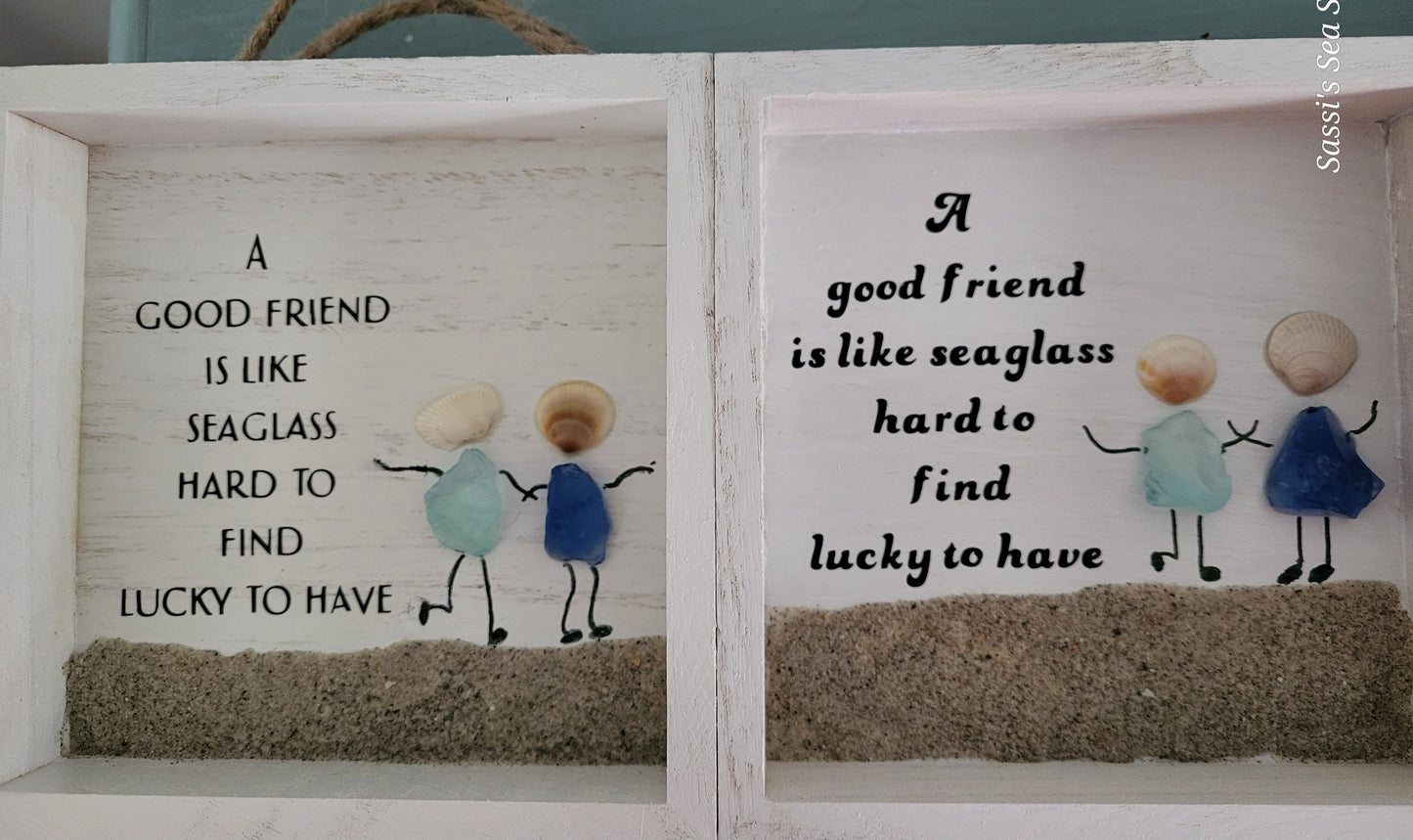 Seaglass Friends Shadowbox