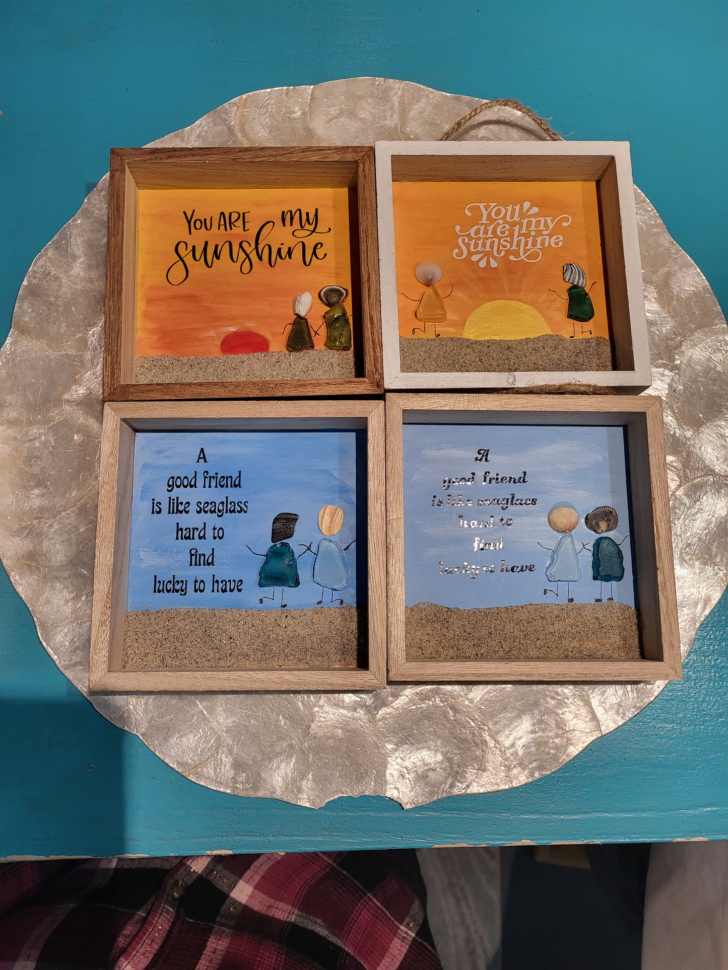 Seaglass Friends Shadowbox