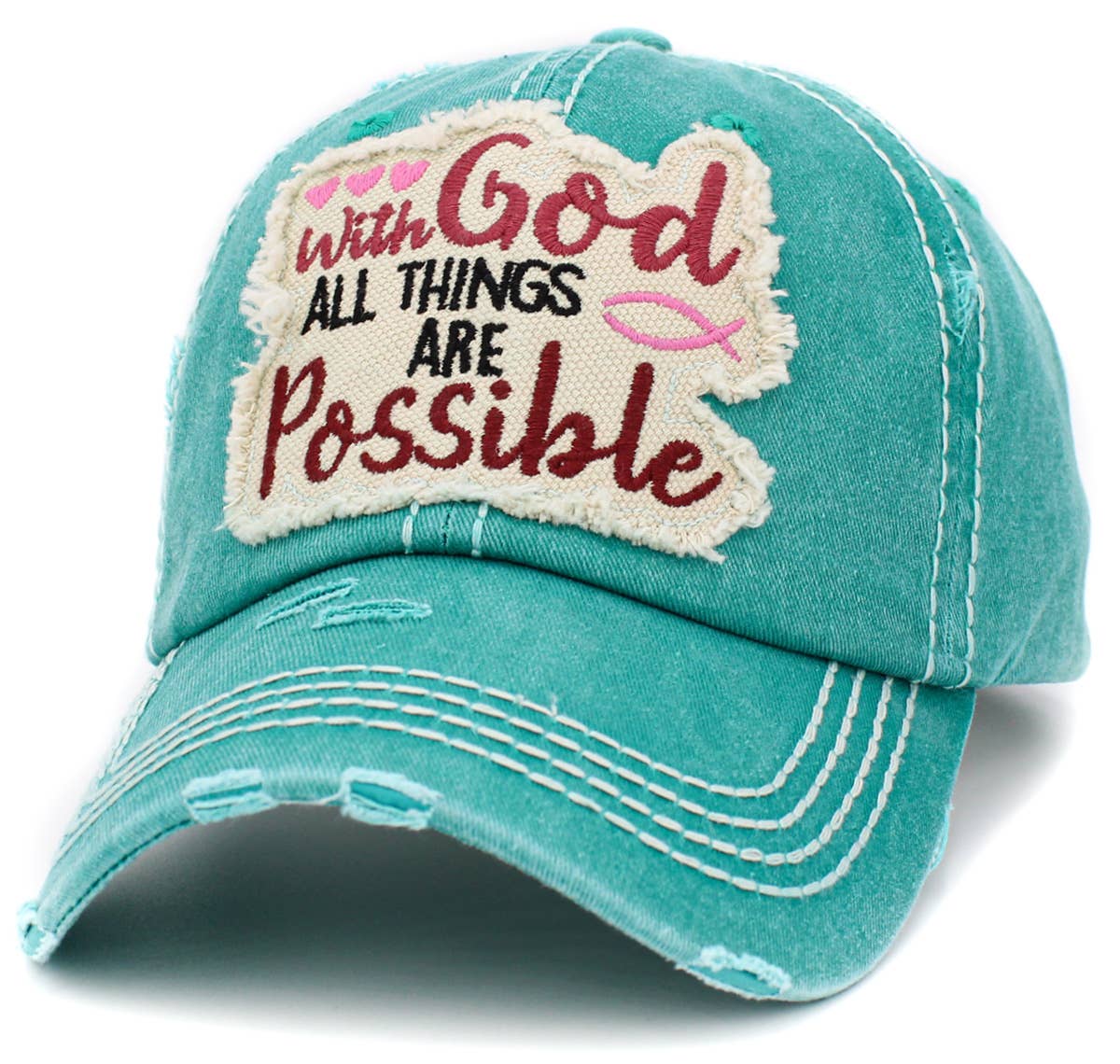 With God All Things Are Possible Vintage Ballcap