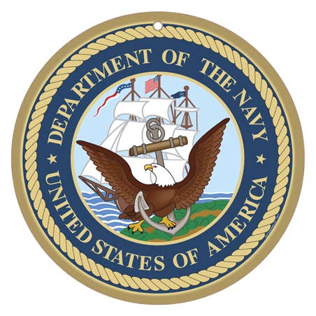 Military Navy Logo on 10" round wood plaque, sign