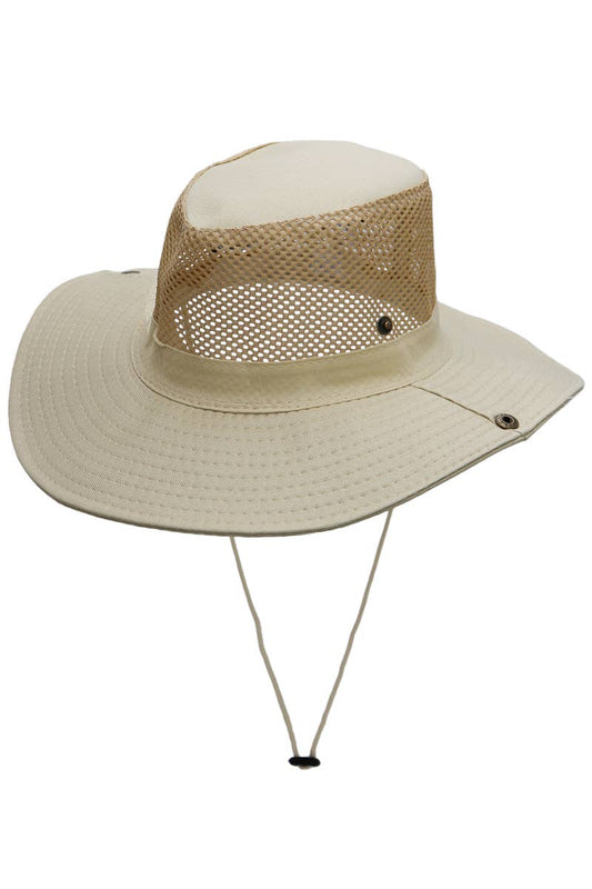 Solid Mesh Fisherman Boonie Bucket Hat