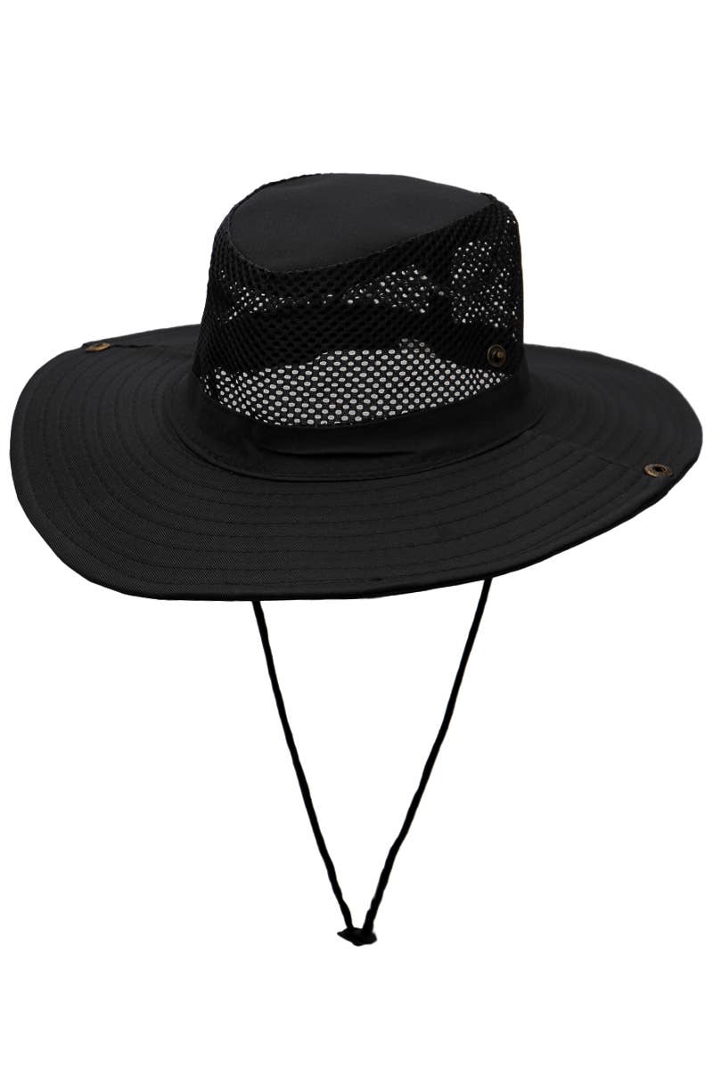 Solid Mesh Fisherman Boonie Bucket Hat