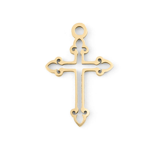 18K Gold PVD Cross necklace