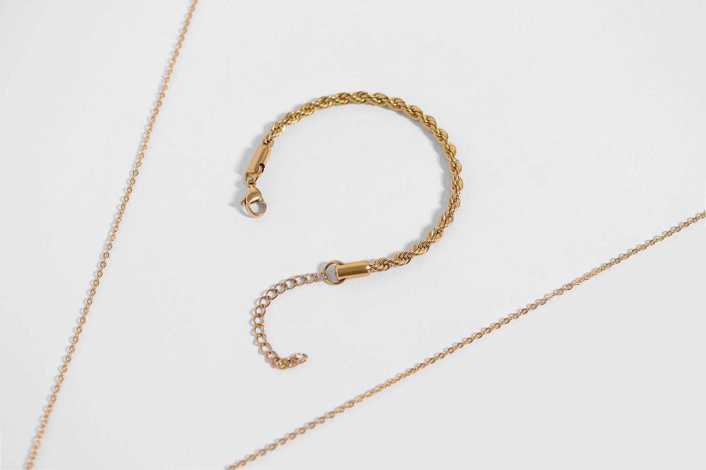 Rope Chain Bracelet / Anklet - Gold, Silver, Black