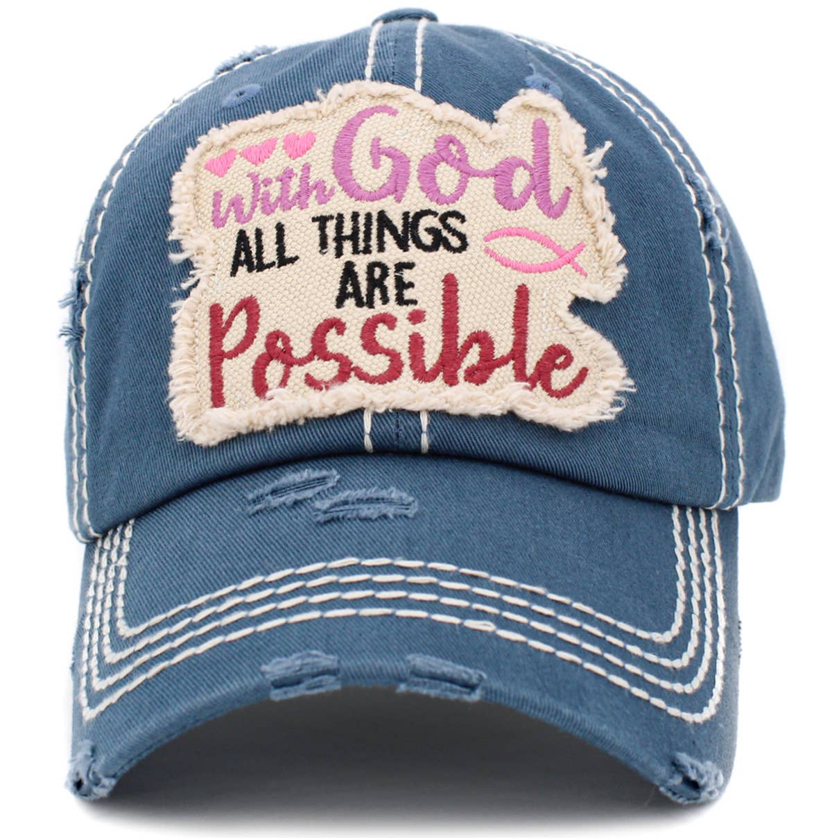 With God All Things Are Possible Vintage Ballcap