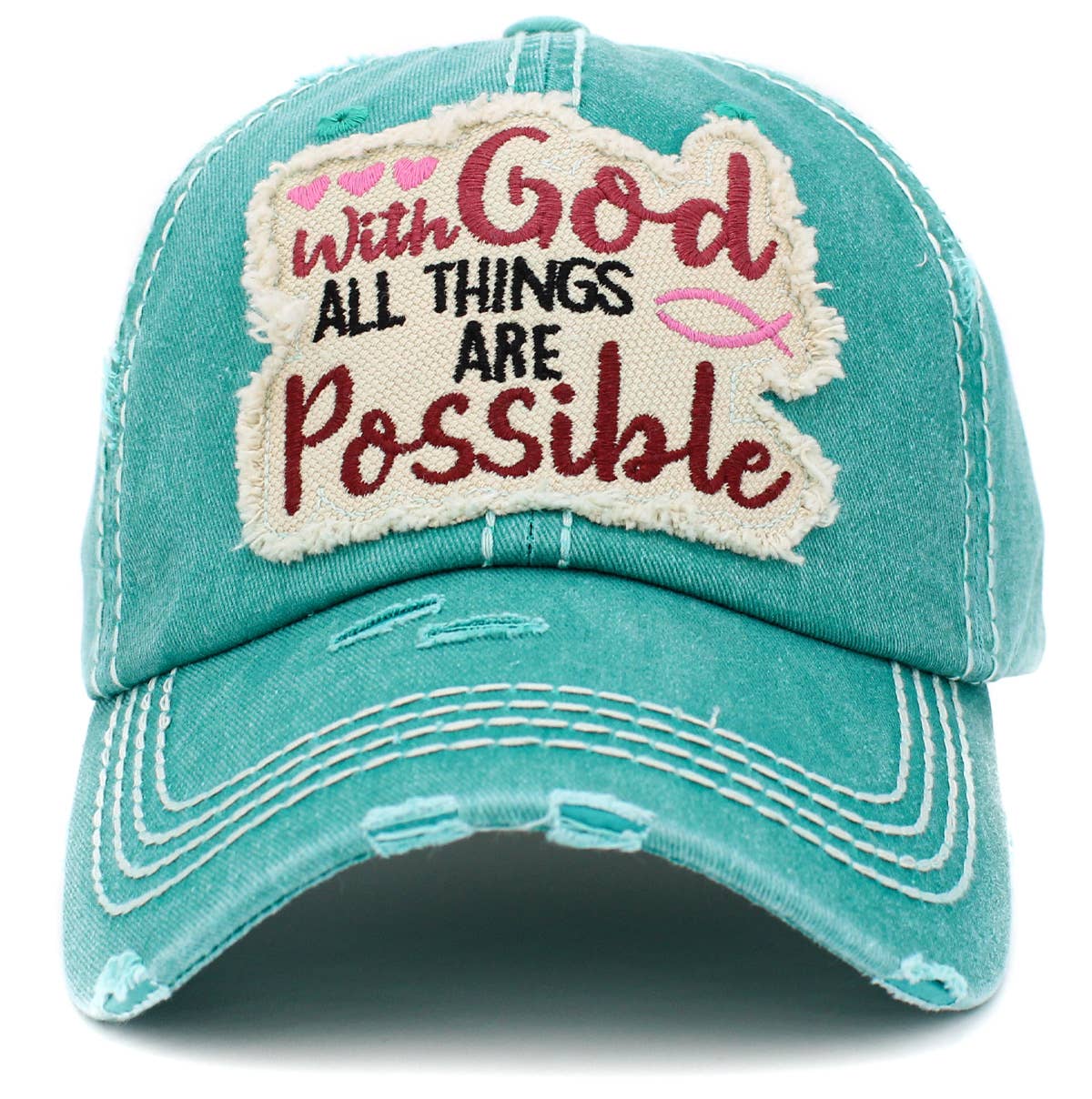 With God All Things Are Possible Vintage Ballcap