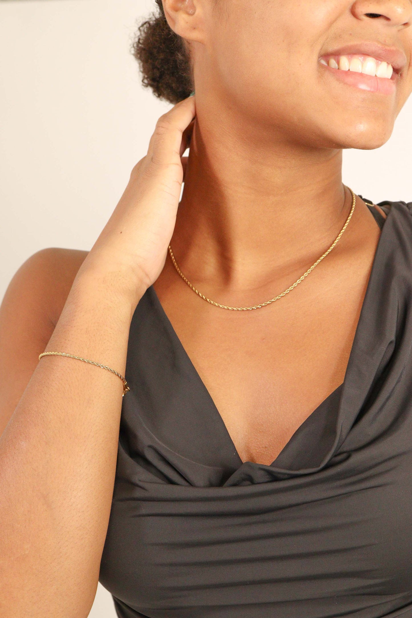Rope Chain Bracelet / Anklet - Gold, Silver, Black