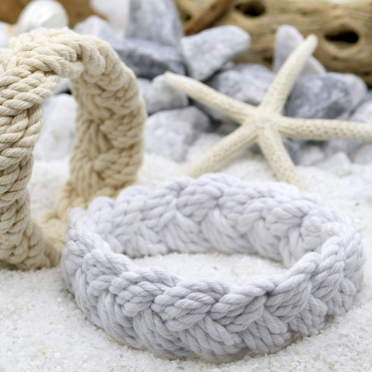 Handmade Sailor Knot bracelet-White Small