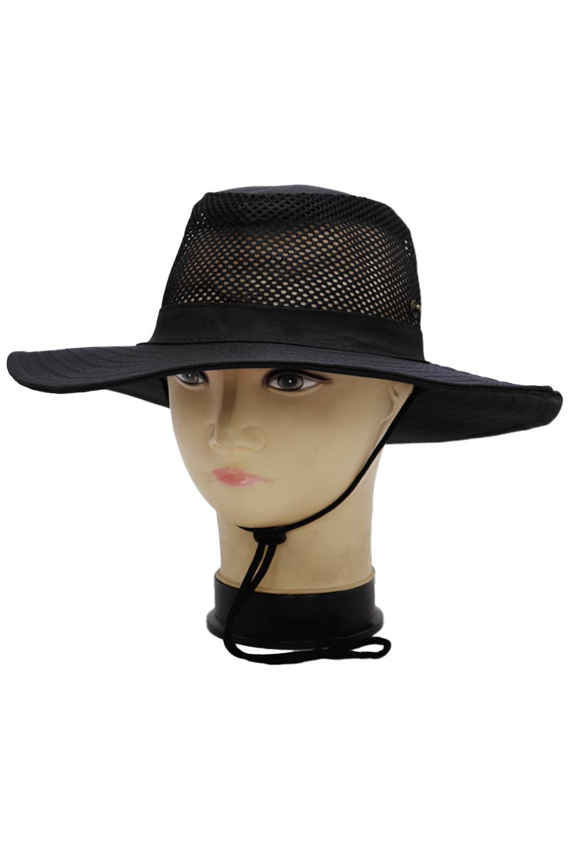 Solid Mesh Fisherman Boonie Bucket Hat