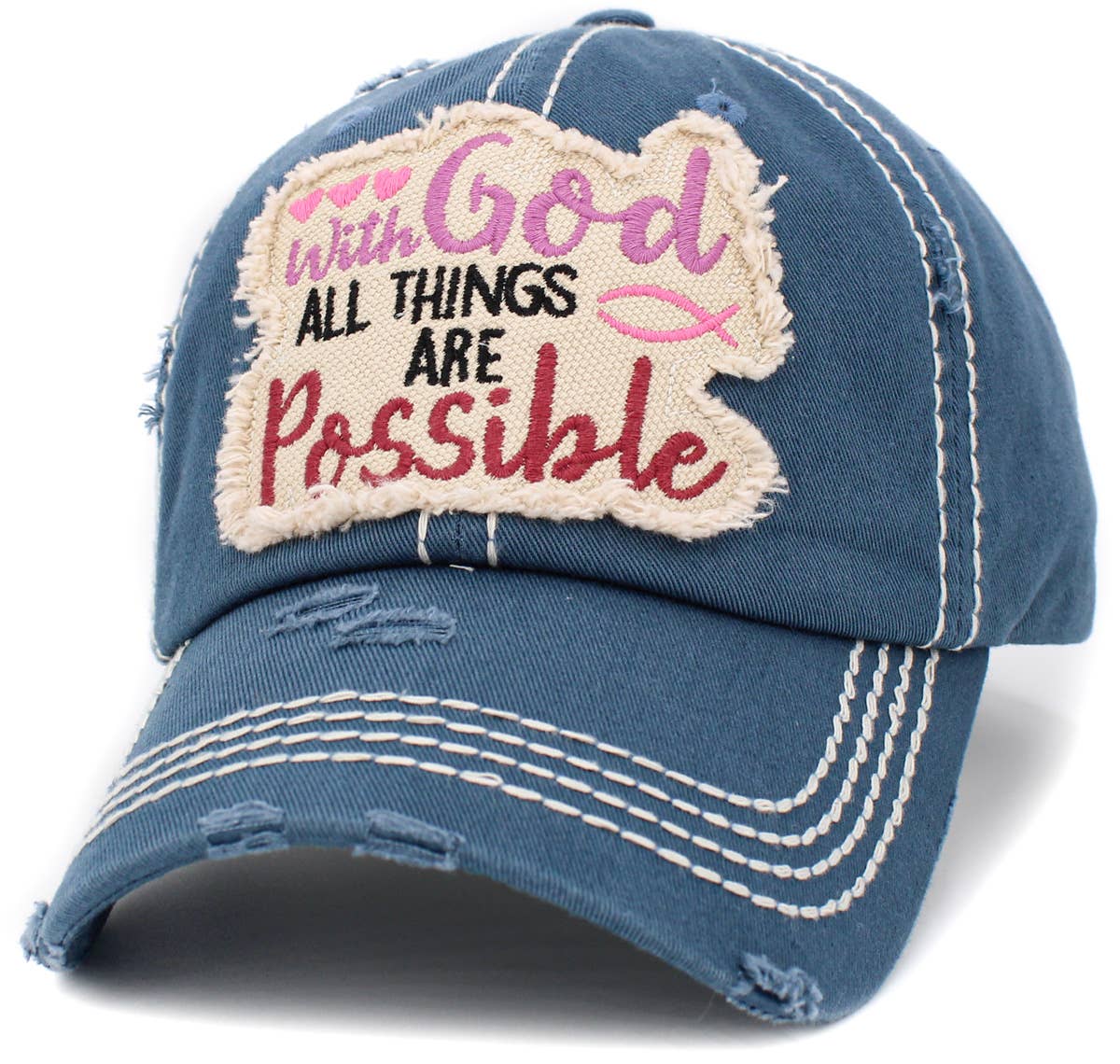 With God All Things Are Possible Vintage Ballcap