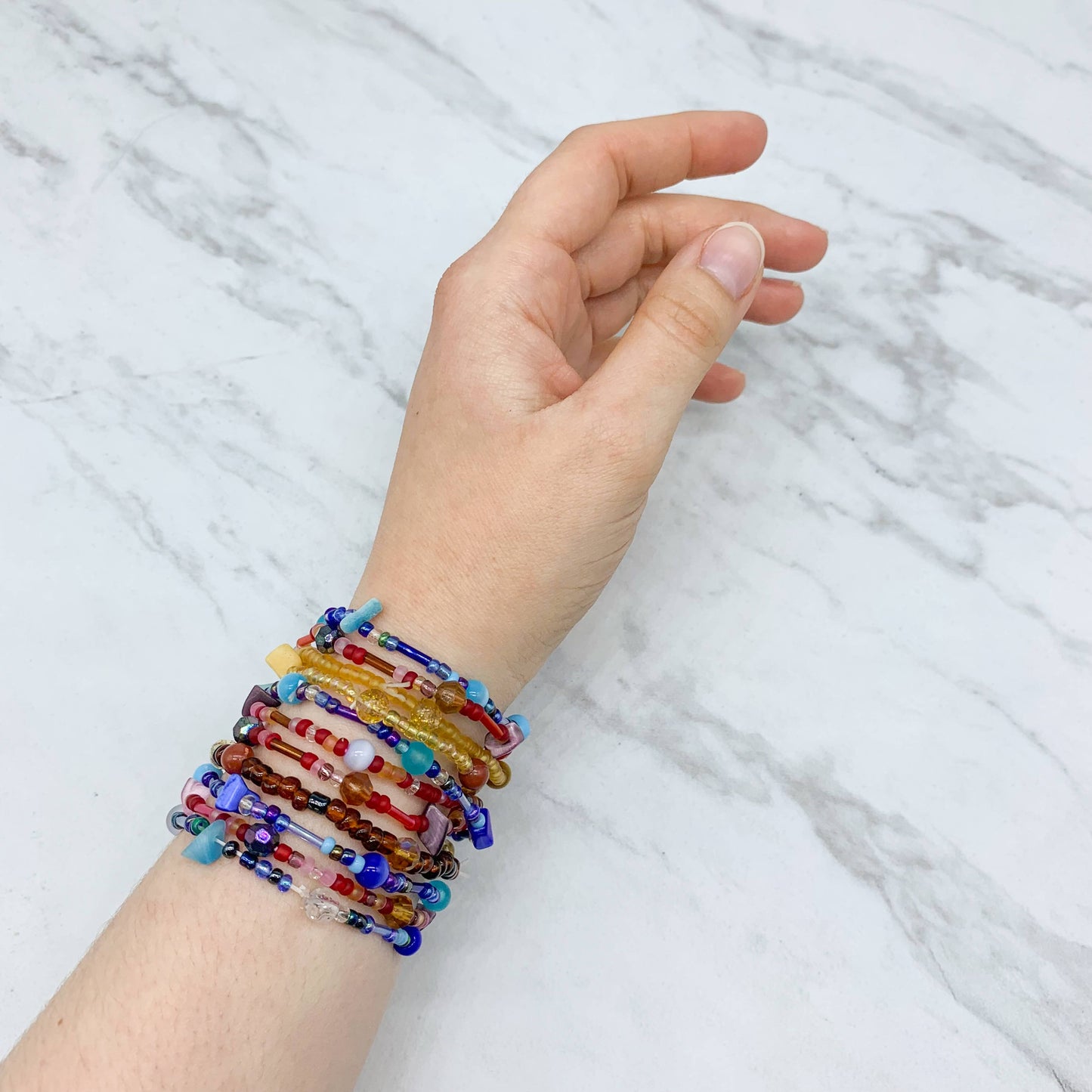 Stretch Glass Bead Bracelets