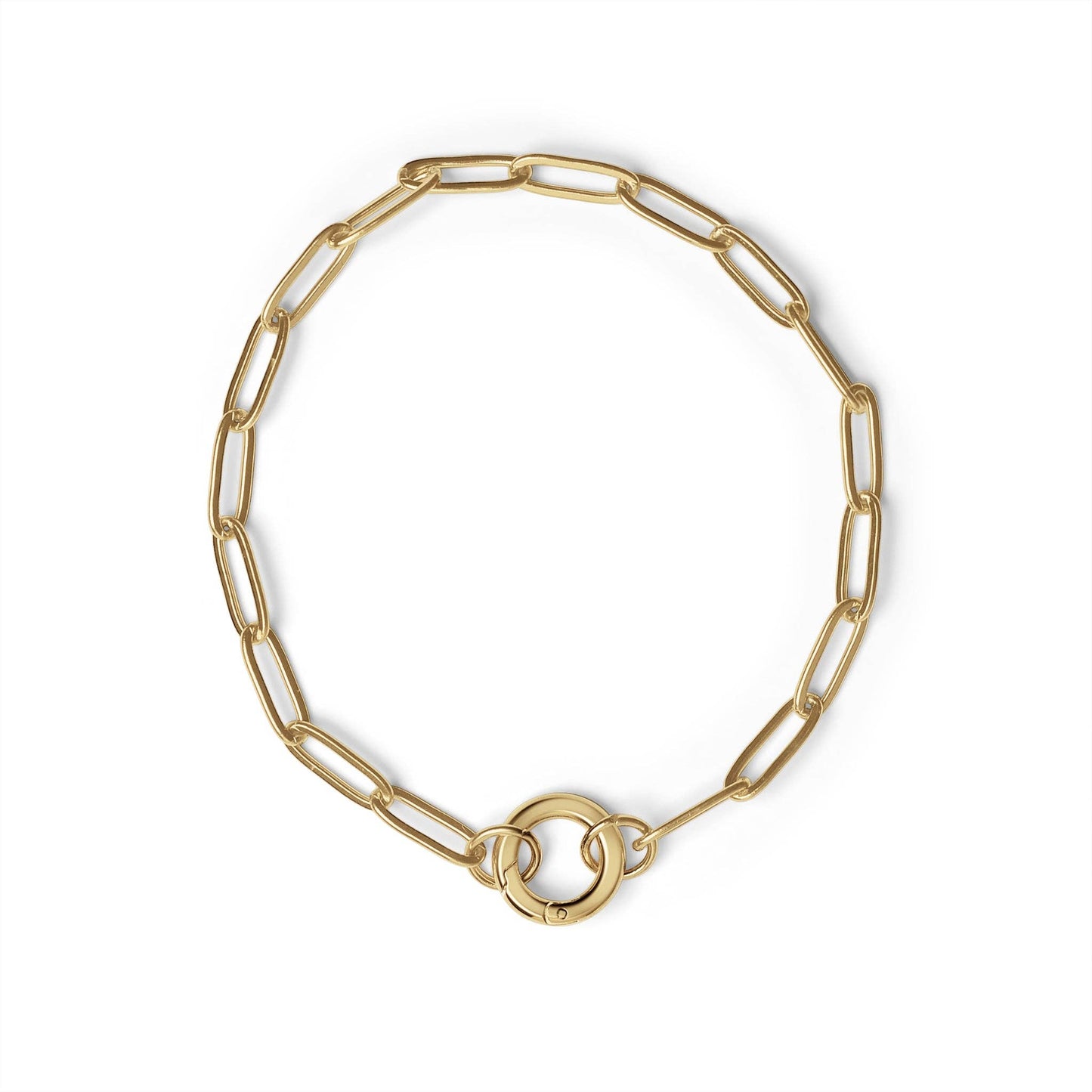 Paperclip charm keeper bracelet w/ charm