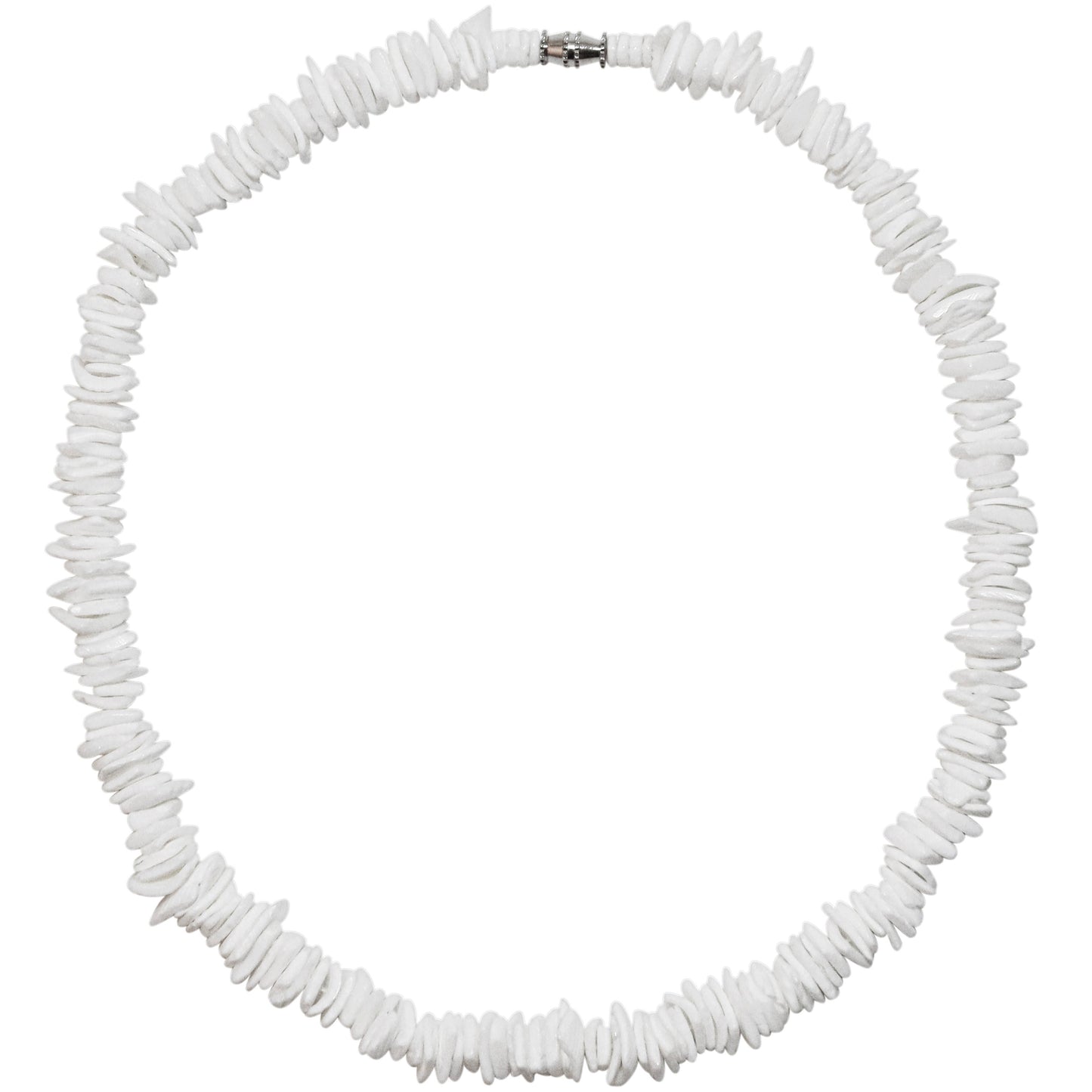 Puka Shell Necklace, Unisex White Square, Multiple Sizes