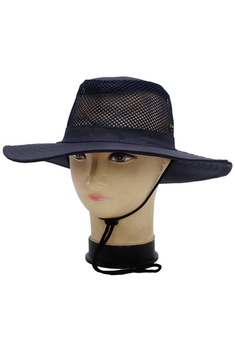 Solid Mesh Fisherman Boonie Bucket Hat
