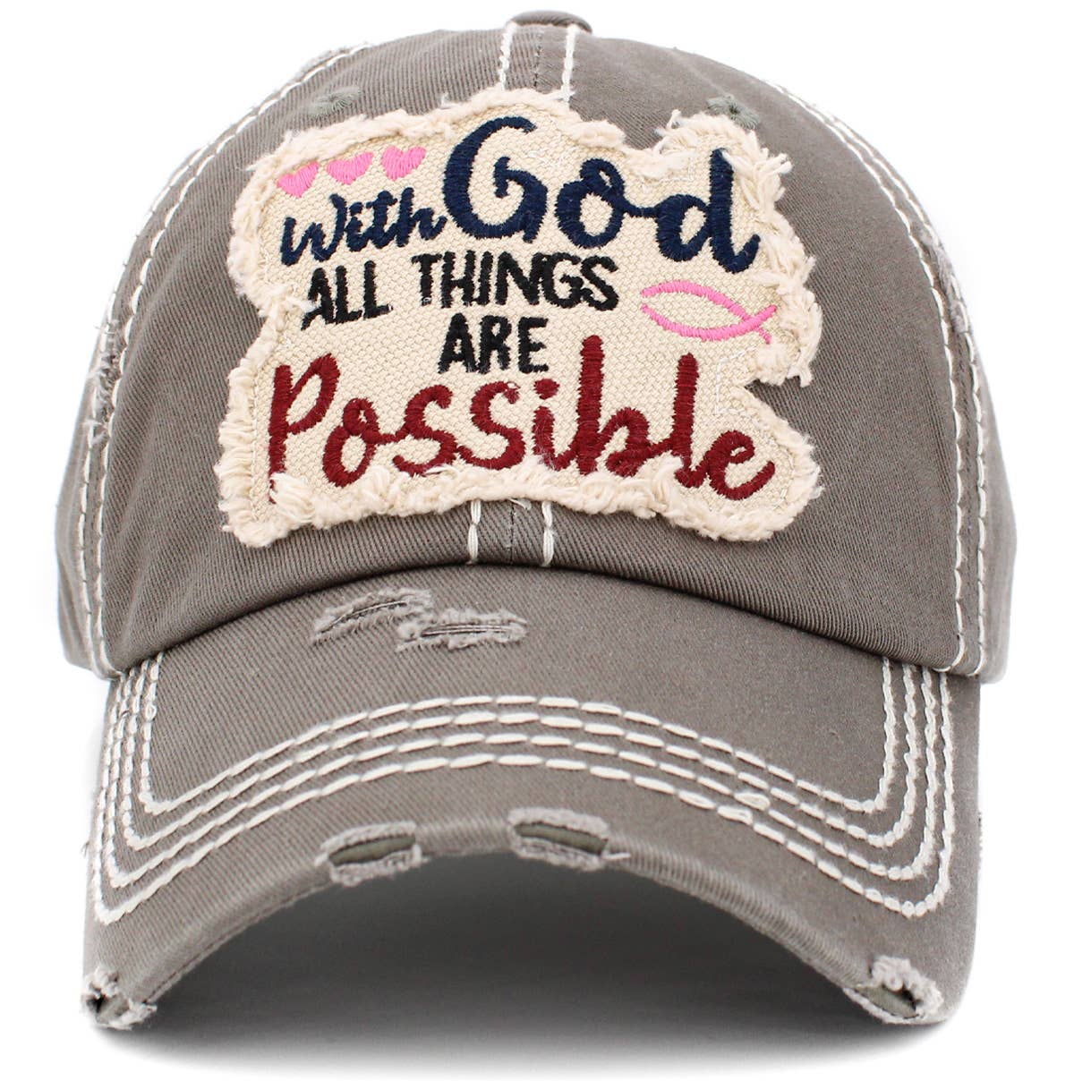 With God All Things Are Possible Vintage Ballcap