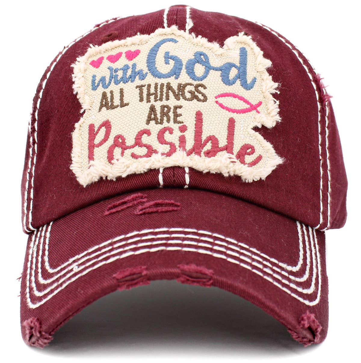 With God All Things Are Possible Vintage Ballcap