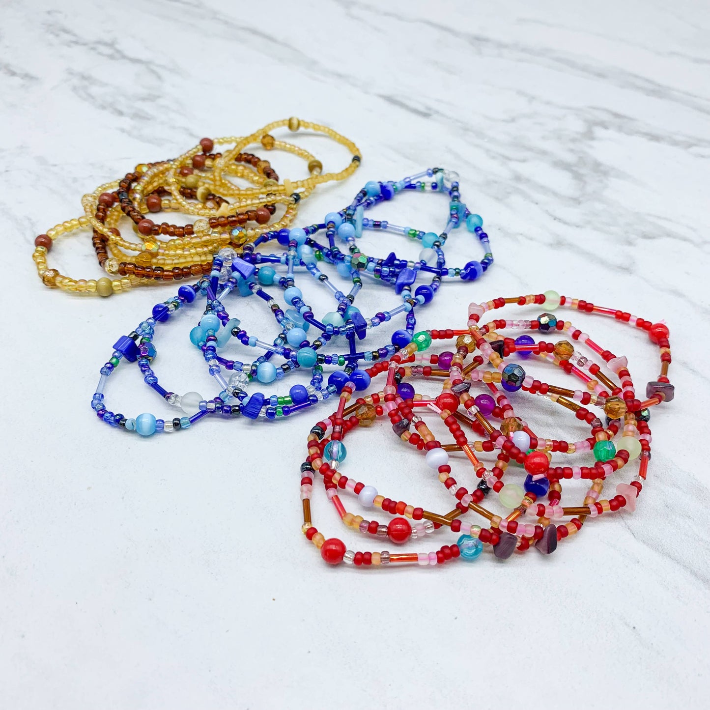 Stretch Glass Bead Bracelets