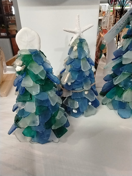Sea glass tree 6"