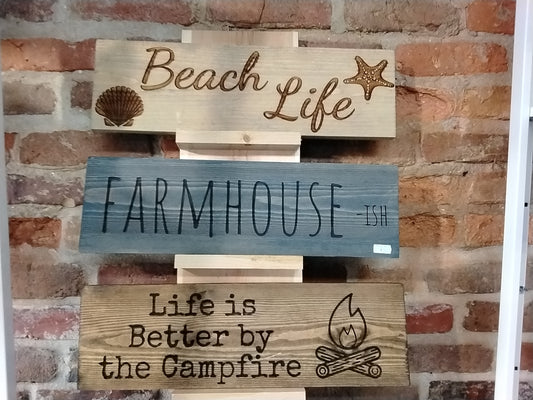 Laser cut Wood sign -Large