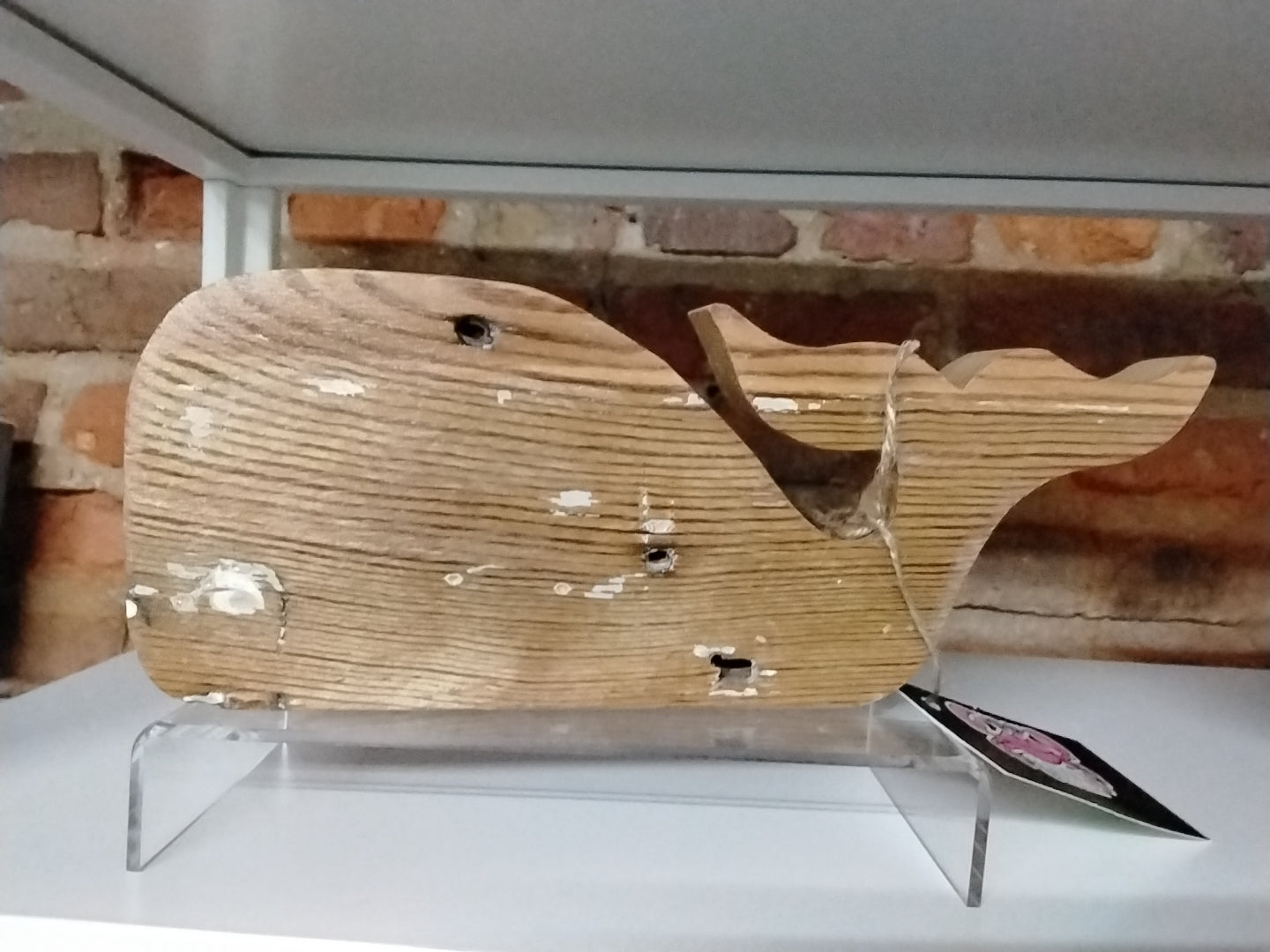 Vintage wood whale
