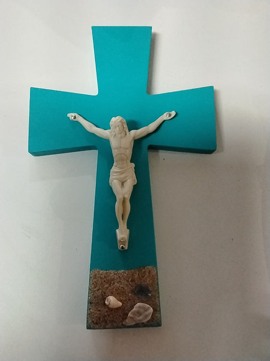 Painted crucifix- small