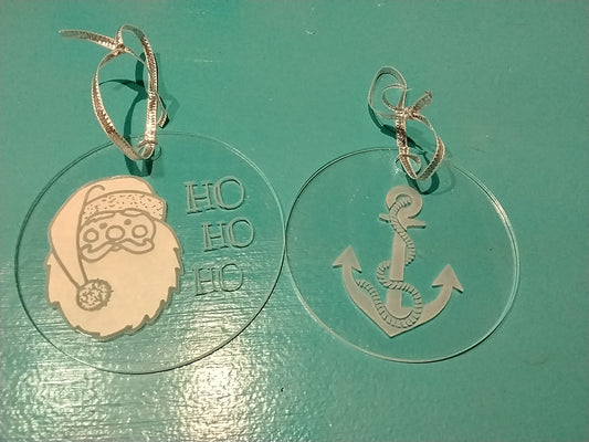 Etched Acrylic ornament