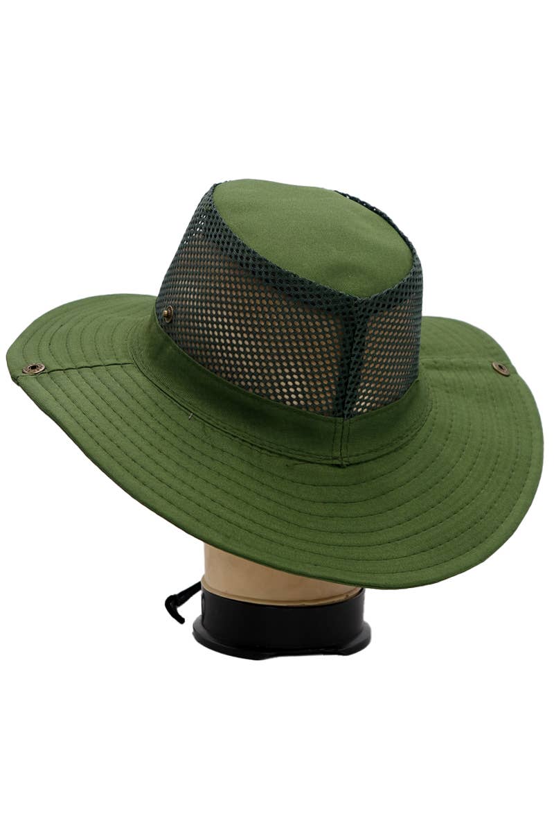 Solid Mesh Fisherman Boonie Bucket Hat
