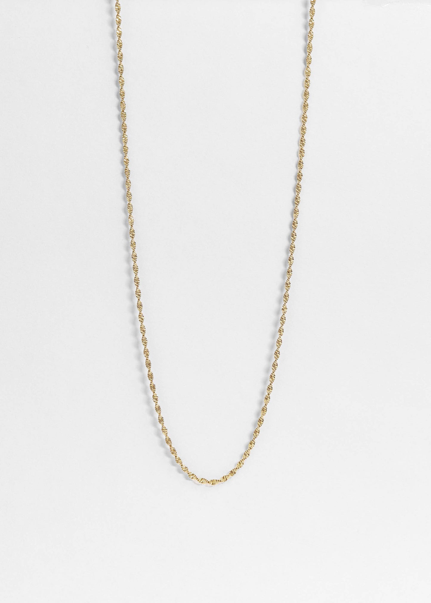 16" 18K Gold PVD Singapore Dainty Chain Necklace