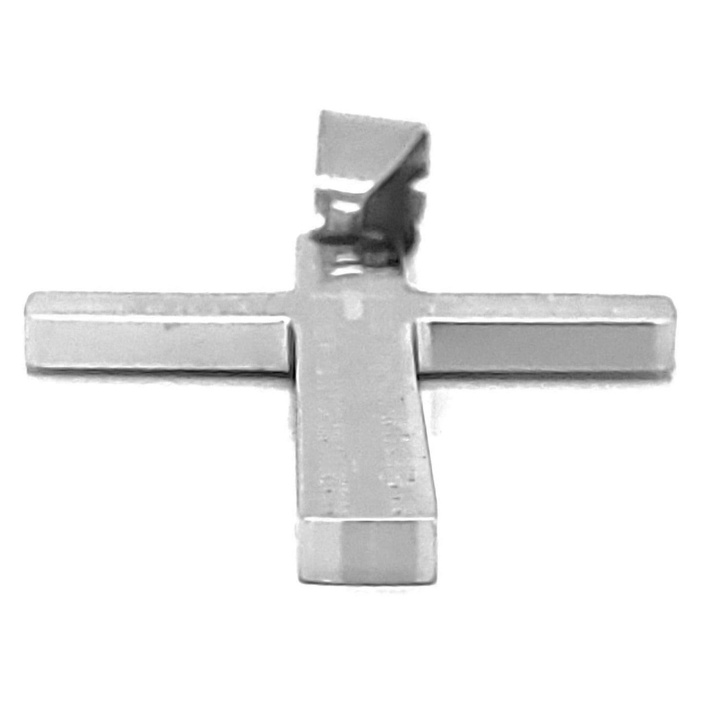 Serenity Prayer Cross Stainless Steel Pendant on Chain