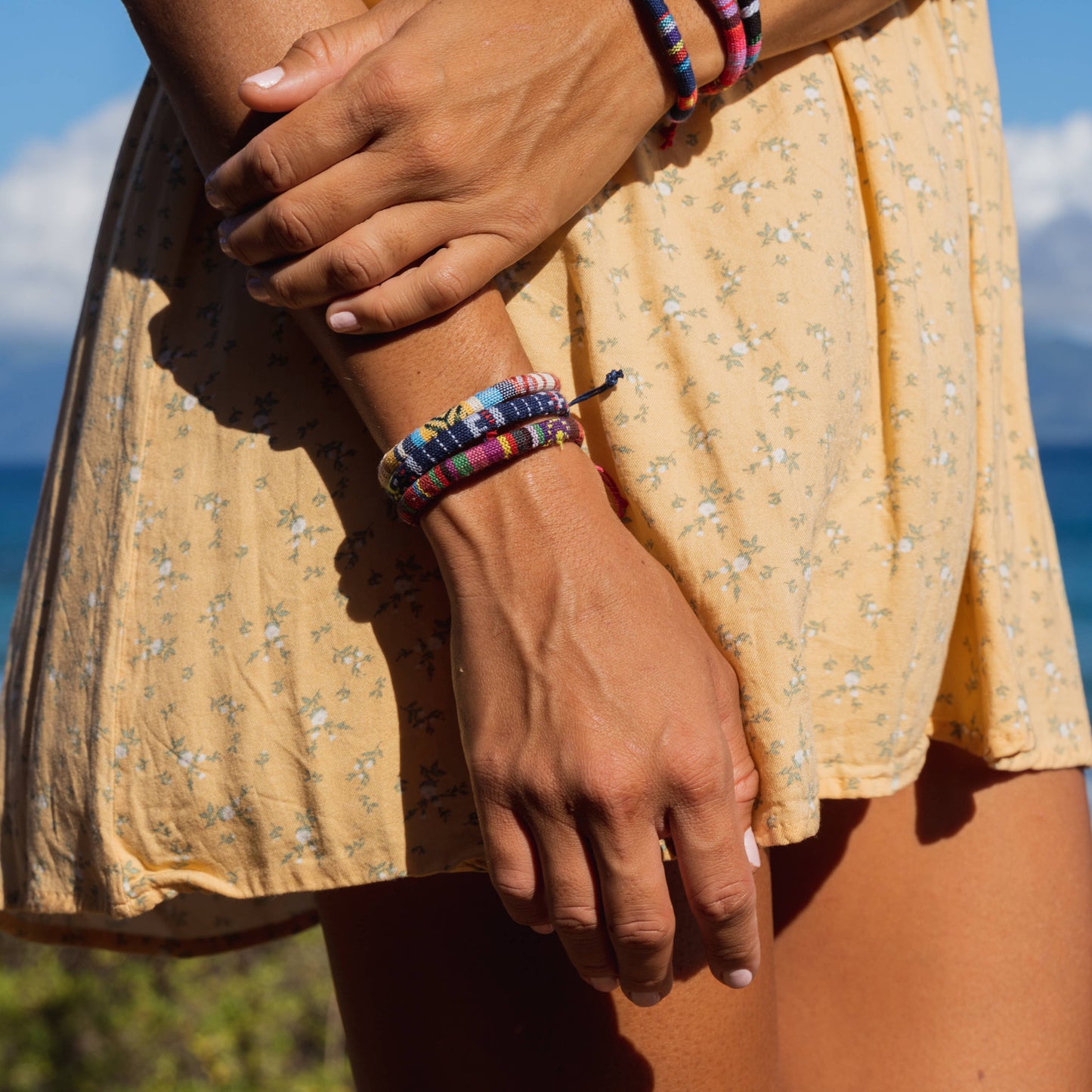 Adjustable Round Woven Boho Rope Bracelet
