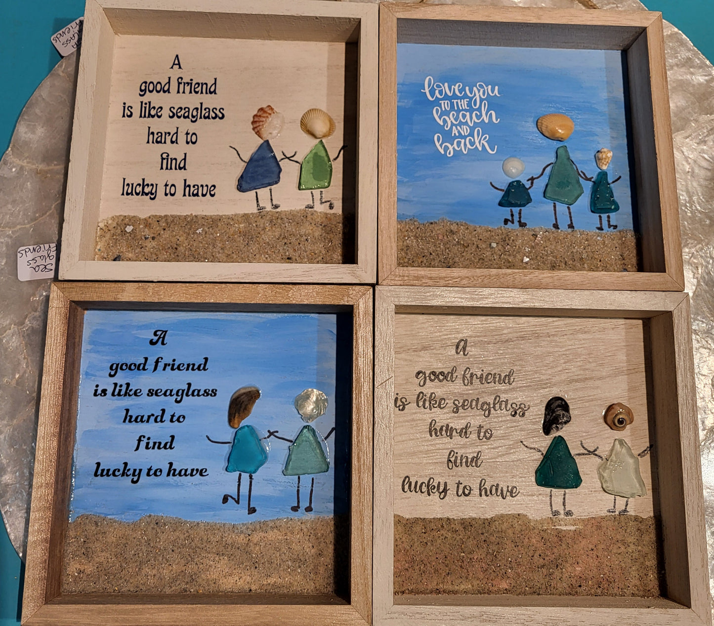 Seaglass Friends Shadowbox