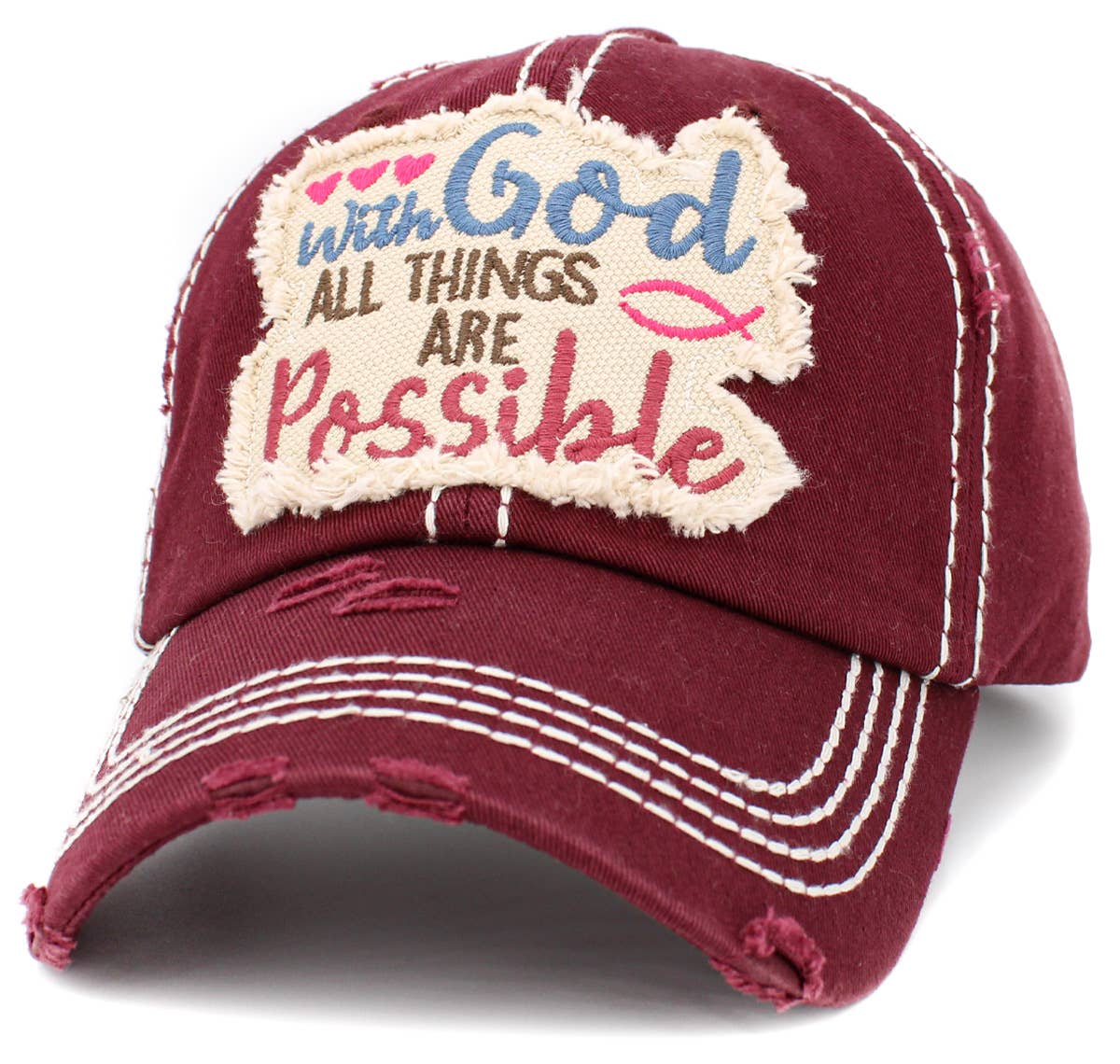 With God All Things Are Possible Vintage Ballcap