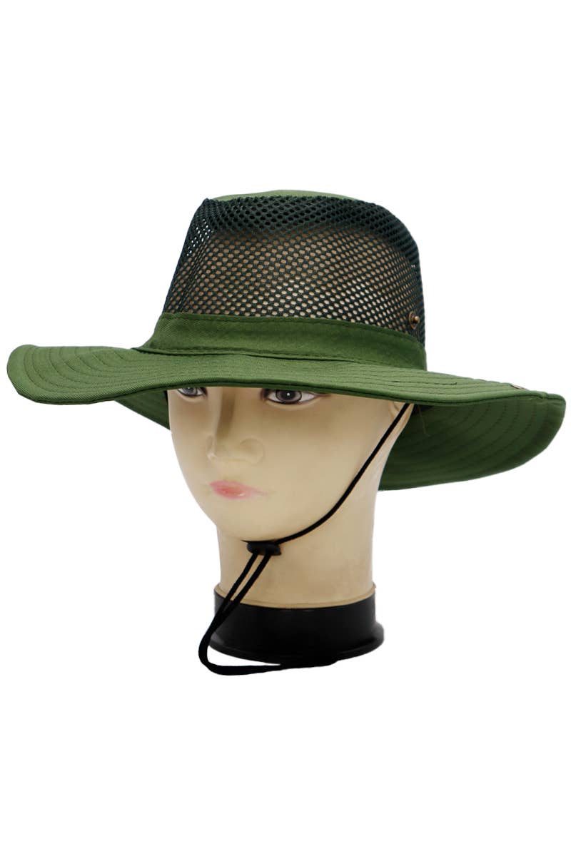 Solid Mesh Fisherman Boonie Bucket Hat