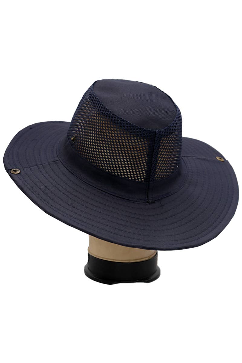 Solid Mesh Fisherman Boonie Bucket Hat