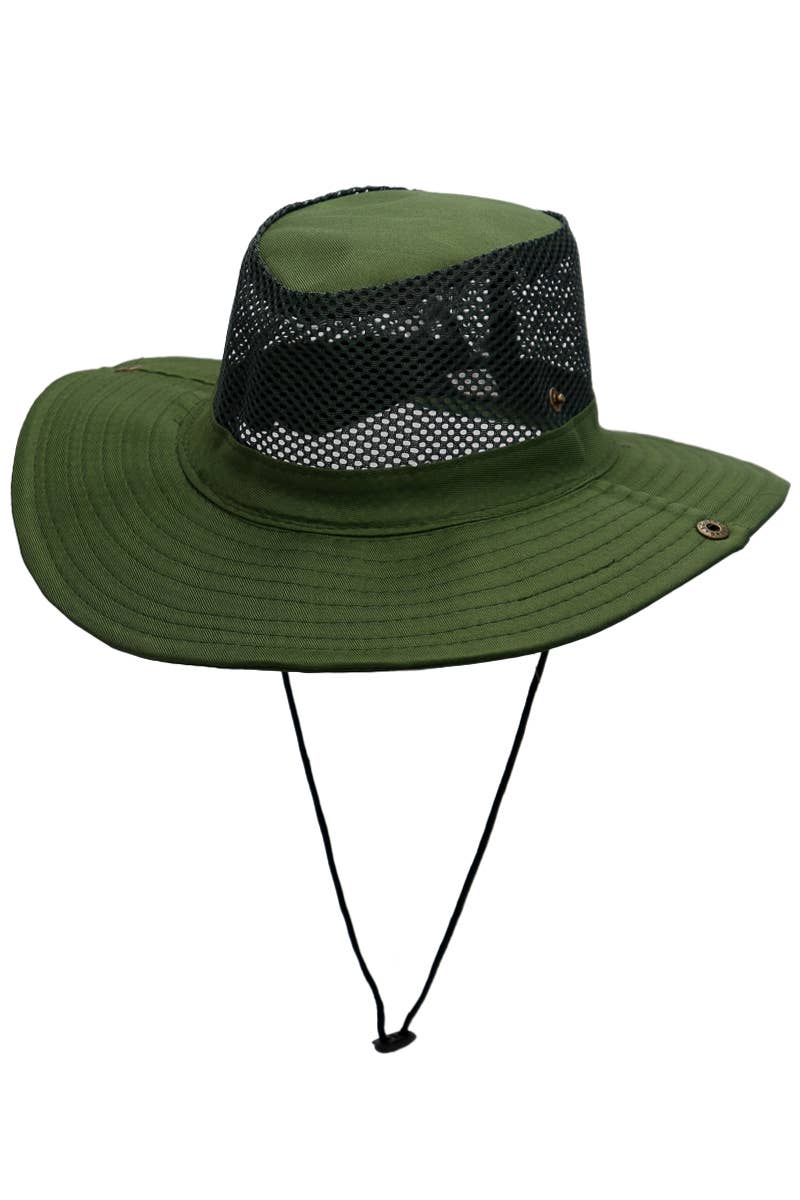 Solid Mesh Fisherman Boonie Bucket Hat