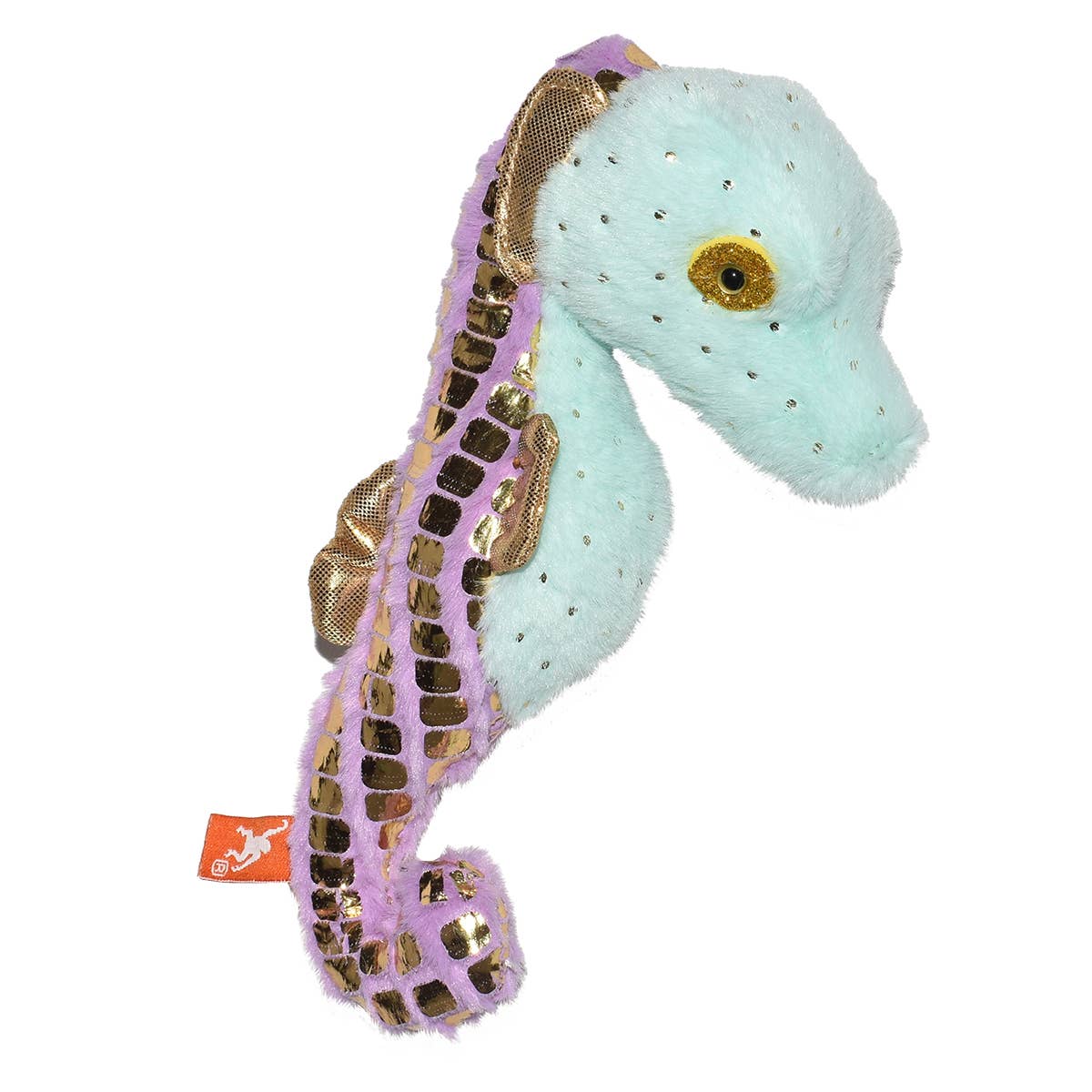 Foilkins-Jr Seahorse Green Stuffed Animal 6"