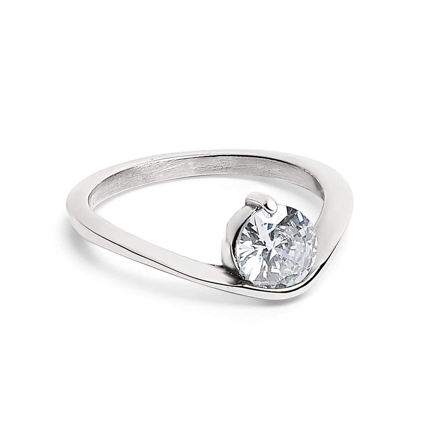 CZ Stainless Steel Ring
