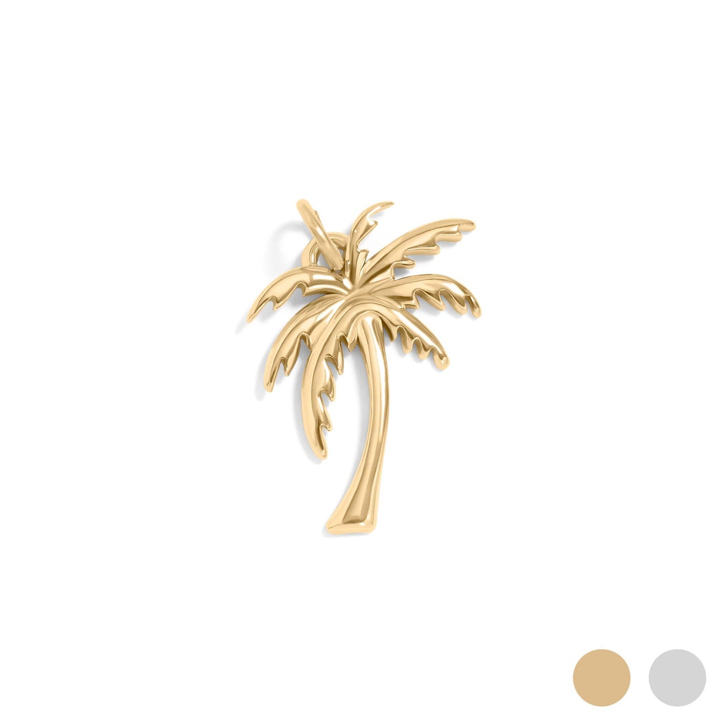 18K Gold PVD Stainless Steel Palm Tree Charm only