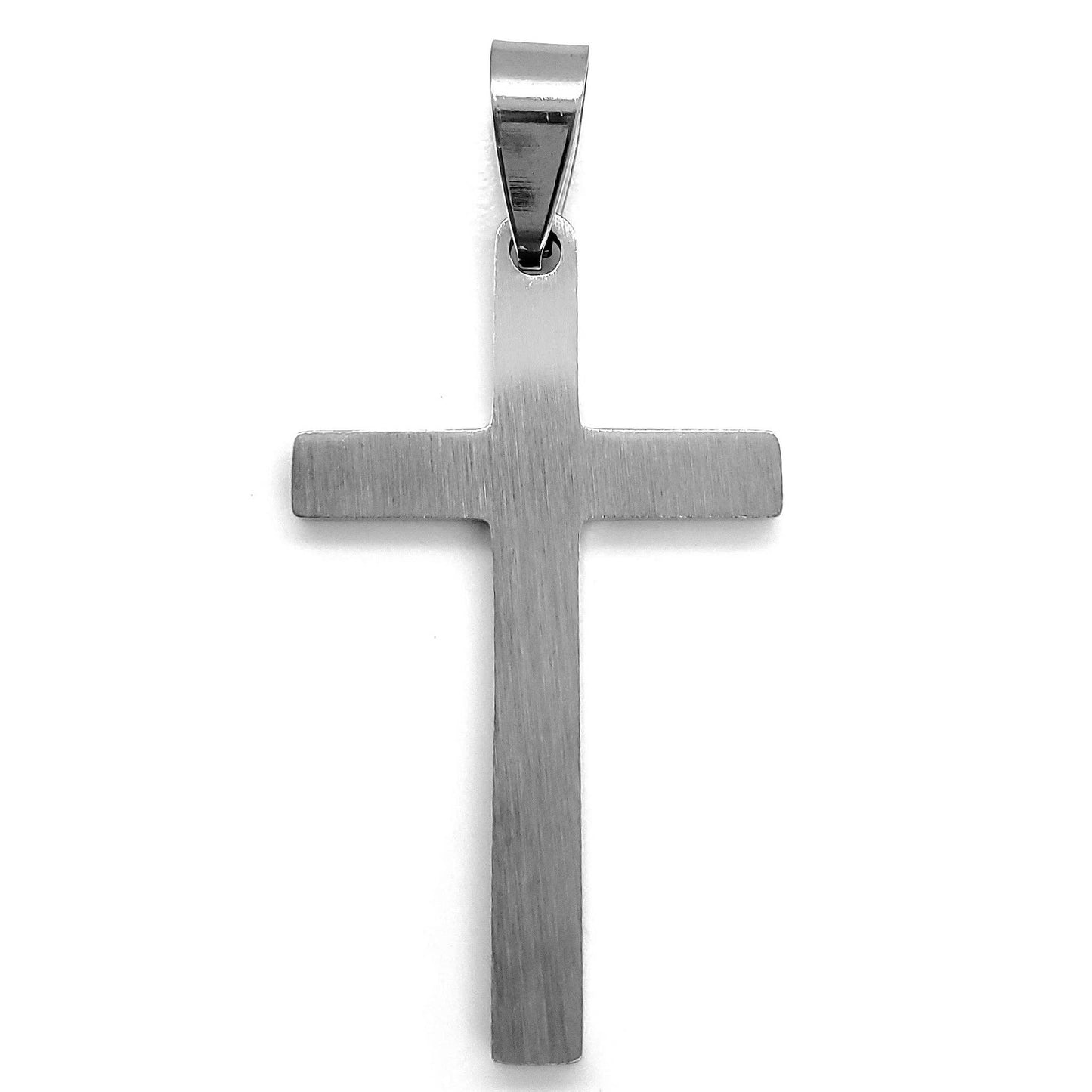 Serenity Prayer Cross Stainless Steel Pendant on Chain