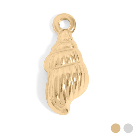 18K PVD Whelk shell necklace