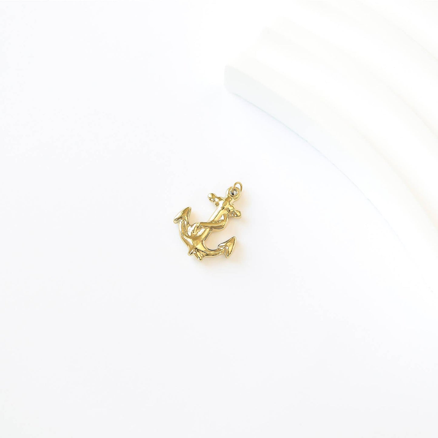 18K Gold PVD Stainless Steel Anchor Charm
