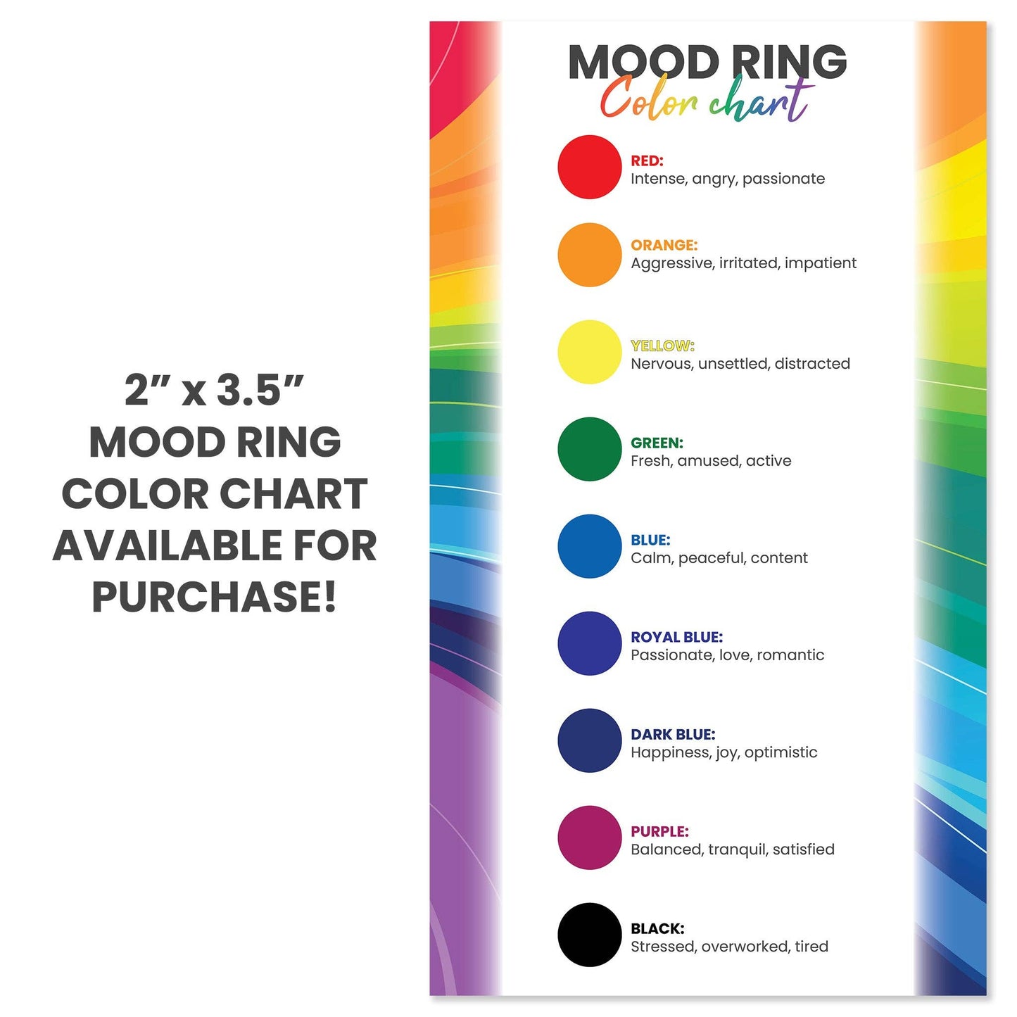 Mood Ring Color Chart