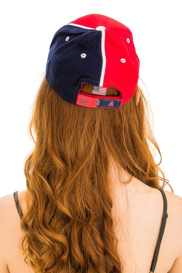 God Bless America Flag Color Cotton Cap
