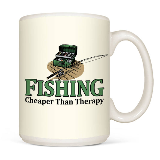 Fishing Therapy - White 15oz Mug