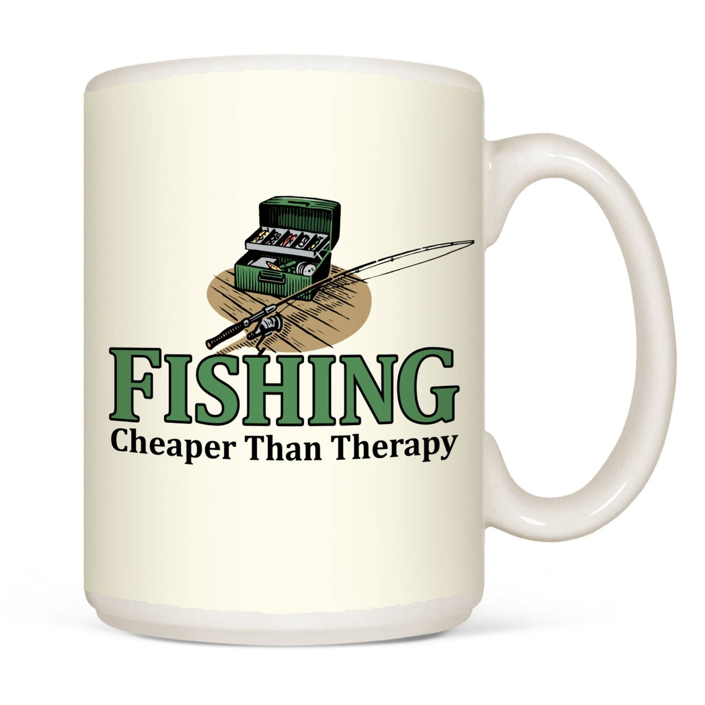 Fishing Therapy - White 15oz Mug