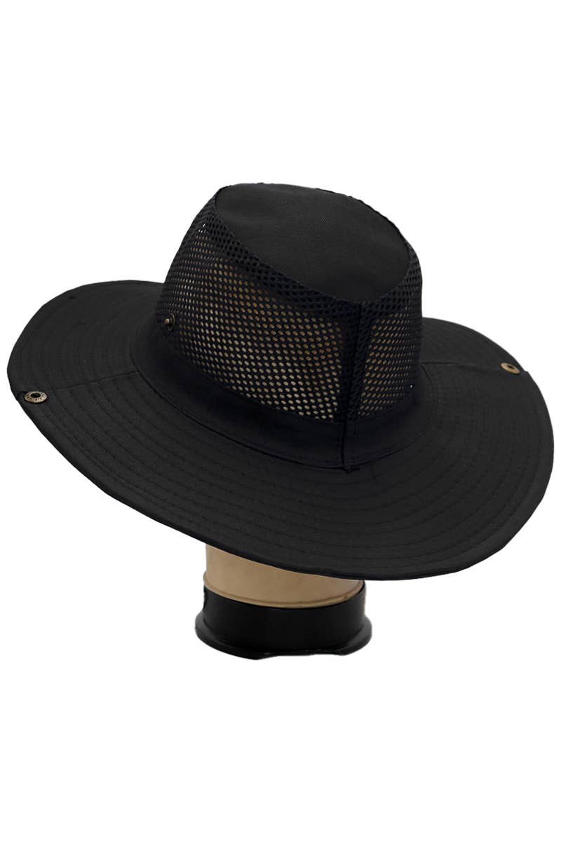 Solid Mesh Fisherman Boonie Bucket Hat
